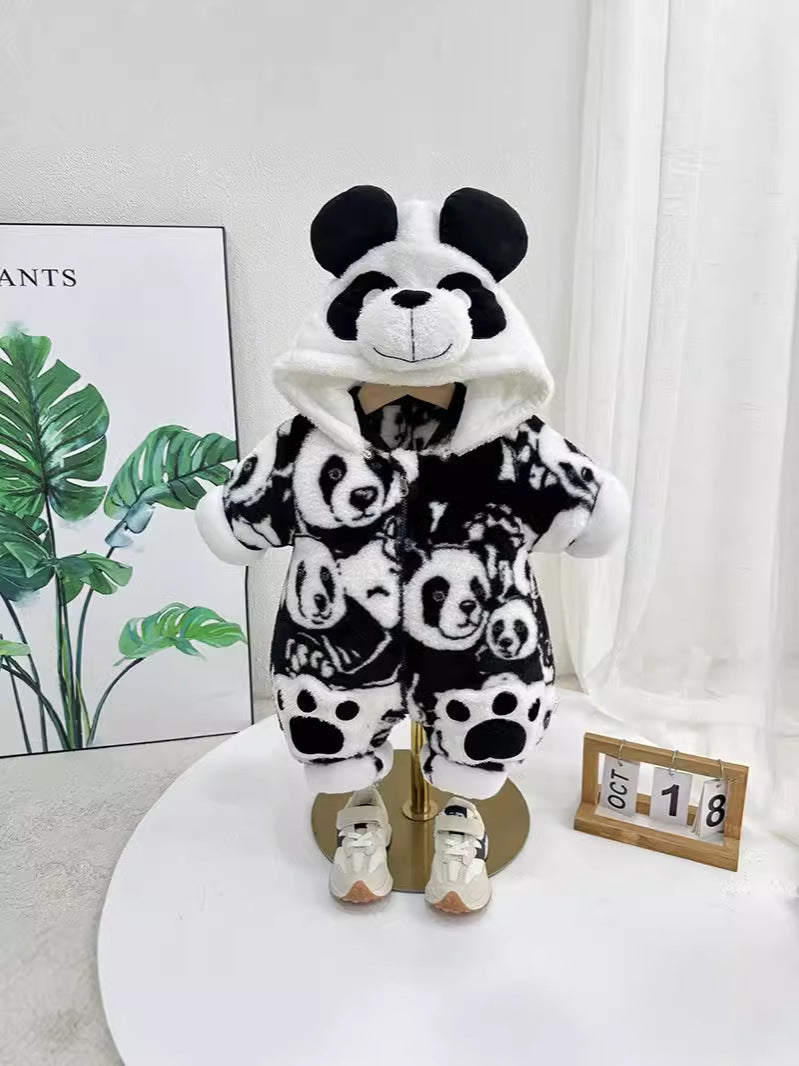 Snuggle & Waddle — Baby Winter Romper with Detachable Hood