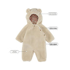 Cuddle & Cozy — Bear Ear Baby Romper with Soft Fleece