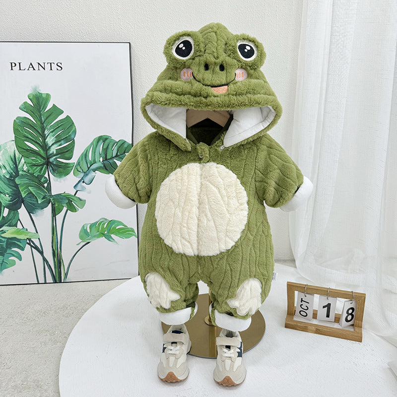 Snuggle & Waddle — Baby Winter Romper with Detachable Hood