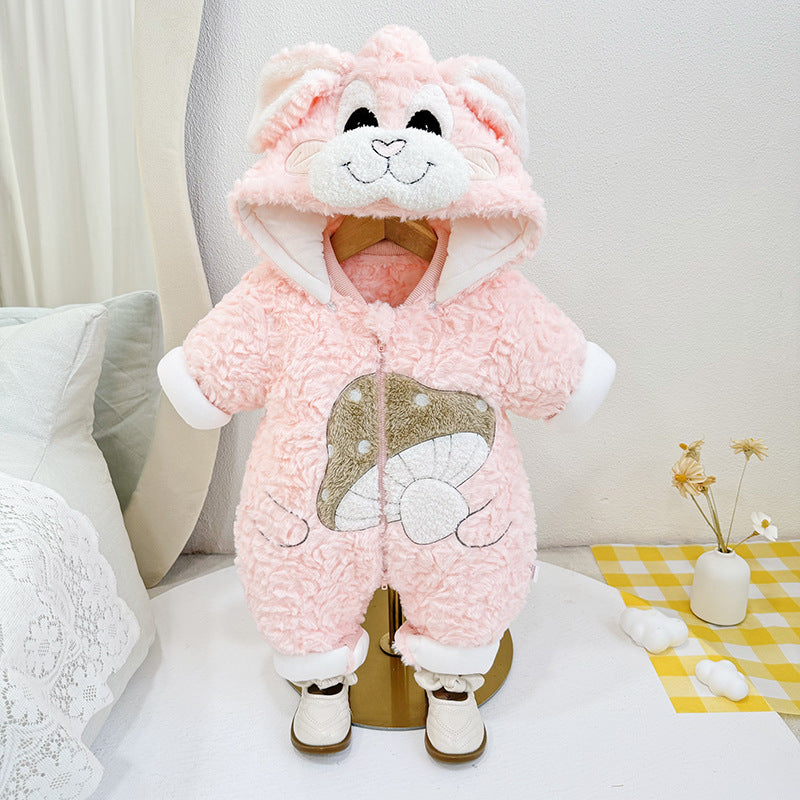Snuggle & Waddle — Baby Winter Romper with Detachable Hood