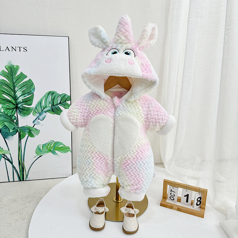 Snuggle & Waddle — Baby Winter Romper with Detachable Hood