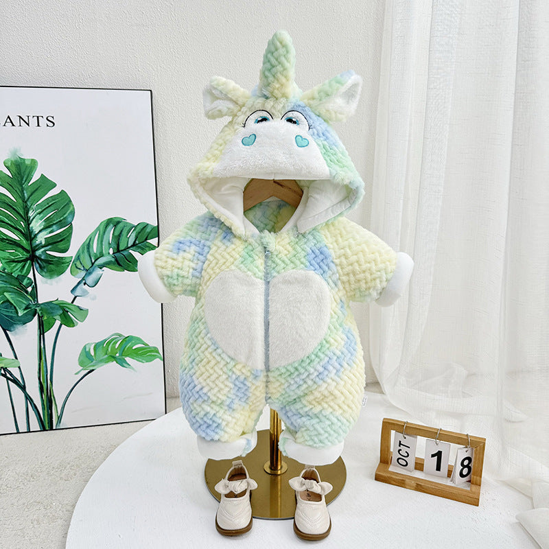 Snuggle & Waddle — Baby Winter Romper with Detachable Hood